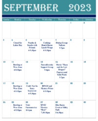 SMILES CIL September 2023 Events Calendar